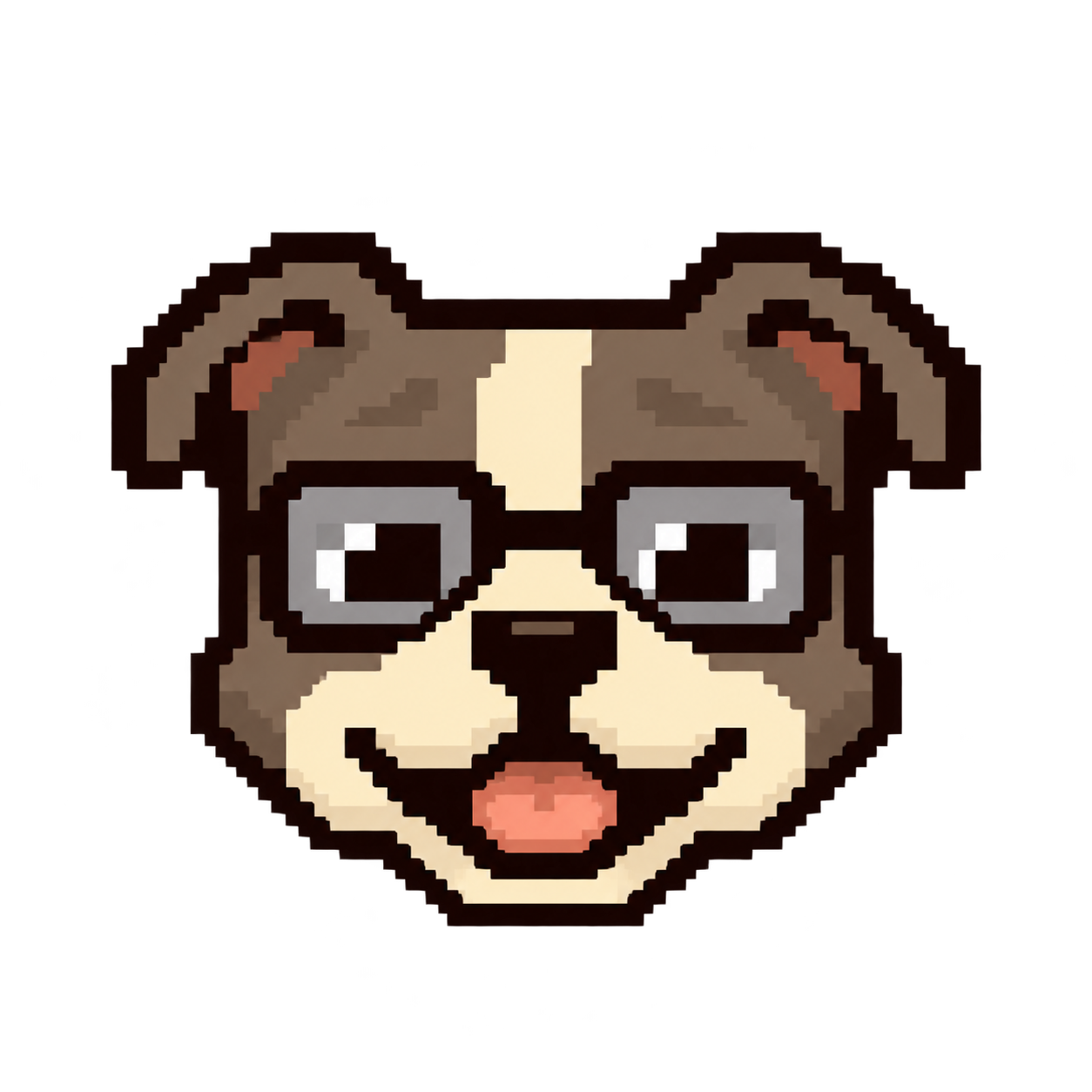 Kelev Games pixel dog wearing glasses